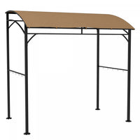Outsunny 7' X 5' Bbq Grill Gazebo Tent With Steel Frame Hooks Dark Brown