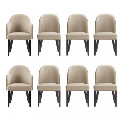 Hillman Modern 8-Piece Dining Chair Set in Sand | Ensemble de 8 chaises de salle a manger Hillman Modern en sable