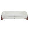Harold 82.75\" Wood Boucle Sherpa 3-Seater Sofa,Beige Loveseat