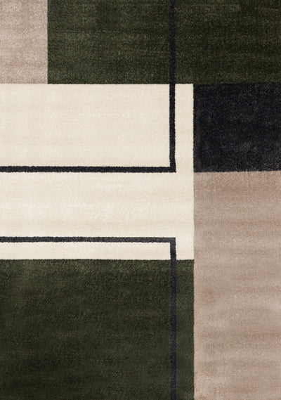 Marley Geometric Modern Green Grey White Area Rug - 7'10" x 10'6"|Carpette moderne Marley verte, grise et blanche à motif géométrique - 7 pi 10 po x 10 pi 6 po
