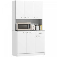 HOMCOM Modern Freestanding Kitchen Buffet with Hutch Pantry Hutch