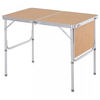 Outsunny 3ft Picnic Table with Slide Shelf Portable Aluminum Folding Table