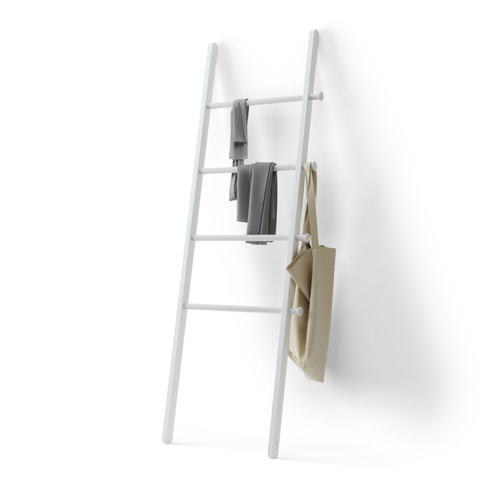 Umbra Modern Poplar Leana Ladder Coat Rack - White