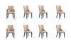 Shubert Modern 8-Piece Dining Chair Set in Tan | Ensemble moderne de 8 chaises de salle a manger Shubert en beige