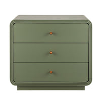 Sophia Modern Nightstand with Storage and Drawer,Olive Green 
