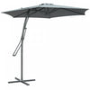 Outsunny 10' Cantilever Patio Umbrella Offset Parasol With Base, Dark Grey