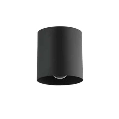 Dainolite Theron 1 Light Flush Mount Matte Black Finish Lamp|Plafonnier affleuré Theron de Dainolite avec fini noir mat et 1 ampoule
