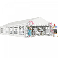 Outsunny 20' x 40' Large Party Tent with Removable Window Sidewalls, White