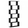 HOMCOM 6 Tier Bookshelf Storage Display Unit Organizer Room Divider Wood Black