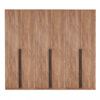 Lee Modern 3-Piece Wardrobe Closet in Golden Brown Armoire