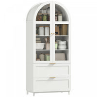 HOMCOM Arched Kitchen Pantry Cabinet, 71