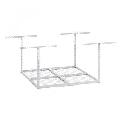Gladiator Overhead Gearloft™ Hammered White Storage Rack - 4' x 4'|Tablette de rangement suspendue GearloftMC blanc martelé  de Gladiator - 4 pi x 4 pi