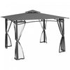 Outsunny 10' x 12' patio gazebo With netting For lawn, yard, deck, Grey