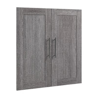 Bestar Pur 2-Door Set for 36 W Closet Organizer - Bark Grey