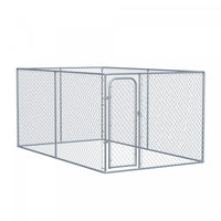 Pawhut 99 Sq. Ft. Dog Playpen Outdoor, Walk-in Dog Run Kennel Puppy Exercise Pen With Galvanized Ste