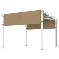 Outsunny 2 Pcs 16 x 4ft Pergola Shade, UV Protection Pergola Canopy, Sand