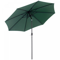 Outsunny 10' X 8' Round Market Umbrella, Patio Umbrella, Green