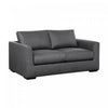 Cleo Contemporary Upholstered Loveseat in Pewter