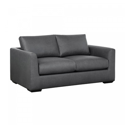 Cleo Contemporary Upholstered Loveseat in Pewter | Canape Loveseat Contemporain Cleo Rembourre en Etain