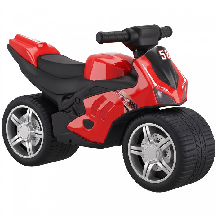 Qaba Balance Bike for Toddlers 1-3 Years, Baby Balance Bike with Music and Extra-Wide Tires for Boys and Girls, Red