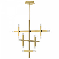 Dainolite Francesca Chandelier 42w Aged Brass Acrylic Diffuser Lamp