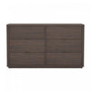 Evelyn Modern 60\" Dresser in Brown (6-Drawer)