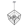 Dainolite Kappa 6 Light Pendant Polished Chrome/Matte Black Finish Lamp