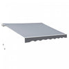 Outsunny 8' x 7' retractable awning, patio awnings, sunshade shelter with 280g/m² Uv & Water-resistant Fabric And Aluminum Frame For Deck, Balcony, Yard, Grey