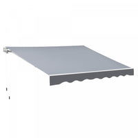Outsunny 8' x 7' retractable awning, patio awnings, sunshade shelter with 280g/m² Uv & Water-resista