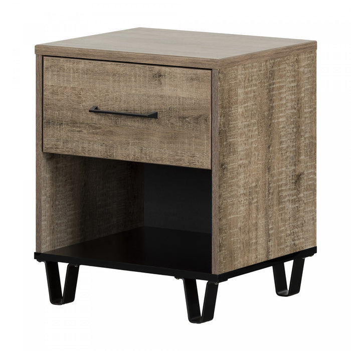Arlen 1-drawer Nightstand - Weathered Oak 