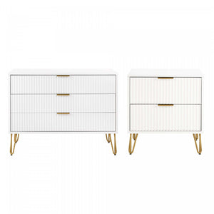 Dumbo Modern 2-Piece Dresser Set in White