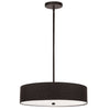 Dainolite Everly 4 Light Pendant Matte Black Finish Black Shade Lamp