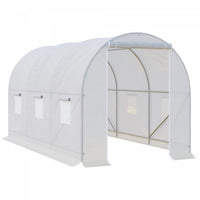 Outsunny 11.5x6.6x6.6ft Walk-in Tunnel Greenhouse Portable Garden Plant Growing Warm House With Door