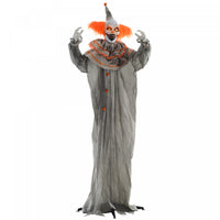 Homcom Halloween Clown Animatronic Prop With Light Up Eyes