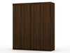 Mulberry Contemporary Modern 2-Piece Wardrobe Closet in Chestnut Brown