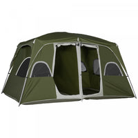 Outsunny Camping Tent Family Tent 4-8 Person With 2 Room And Mesh Windows