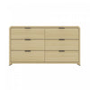 Grace Modern 60\" Dresser in Natural Oak (6-Drawer)