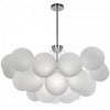 Dainolite Miles 8 Light Chandelier Polished Chrome Frosted White Glass Lamp