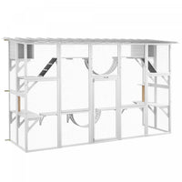 Pawhut Catio, Large Outdoor Cat Enclosure With Cat Condos, Platforms, Ladders, Doors, Weather-resist