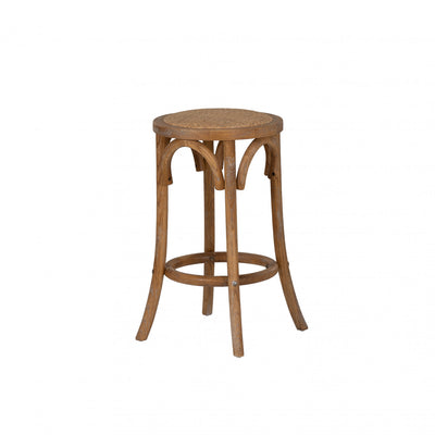 Rae Backless Rattan Counter-Height Stool - Natural|Tabouret Rae de hauteur comptoir en rotin et sans dossier - naturel