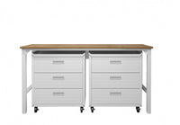 Fortress Modern 3-Piece Garage Set in White Garage Storage