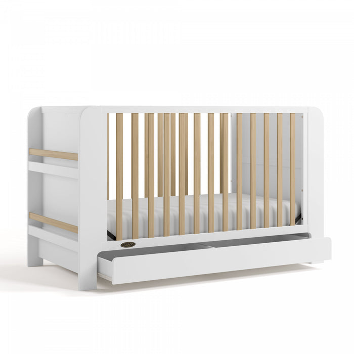 Graco Read with Me Convertible Crib with Drawer - White/Driftwood