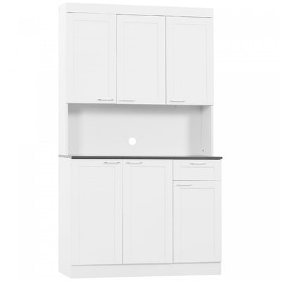 HOMCOM Kitchen Pantry Storage Cabinet with Adjustable Shelf and Drawer