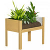 Outsunny Wooden Planter Box Outdoor Raised Planter, 29.5\" x 18.1\" x 23.8\"