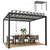 Outsunny 9.5x10 ft Louvered Pergola with PC Roof, Aluminium Pergola Gazebo
