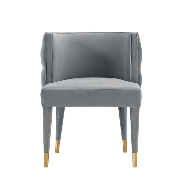 Manhattan Comfort Modern Maya Tufted Velvet Dining Chair - Grey