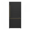 Forno Milano Espresso 31 Inch Bottom Freezer, Black, 17.2 cu.ft. - FFFFD1785-31BLK | Refrigerateur Milano Espresso de 31 po avec congelateur inferieur, noir, 17,2 pi³ – FFFFD1785-31BLK