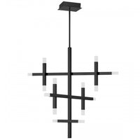 Dainolite Acasia Chandelier 42w Matte Black Frosted Acrylic Diffuser Lamp