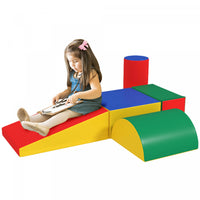Soozier 5 Pieces Soft Play Climbing Blocks Toys For Toddlers, Climb And Crawl Activity, Modular Kids