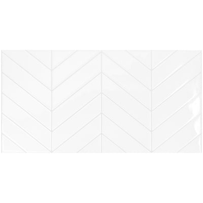 Smart Tiles Peel and Stick 2-Sheet 23 x 12 Backsplash - Blok Chevron|Dosseret Smart Tiles peler et coller 23 x 12, 2 feuilles - Blok Chevron